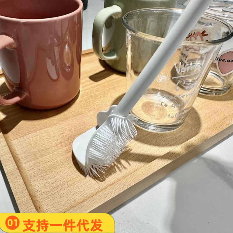 現物家庭用カップブラシ多機能長柄洗浄カップブラシ洗浄専用ブラシ360回転哺乳瓶洗浄隙間ブラシ|undefined