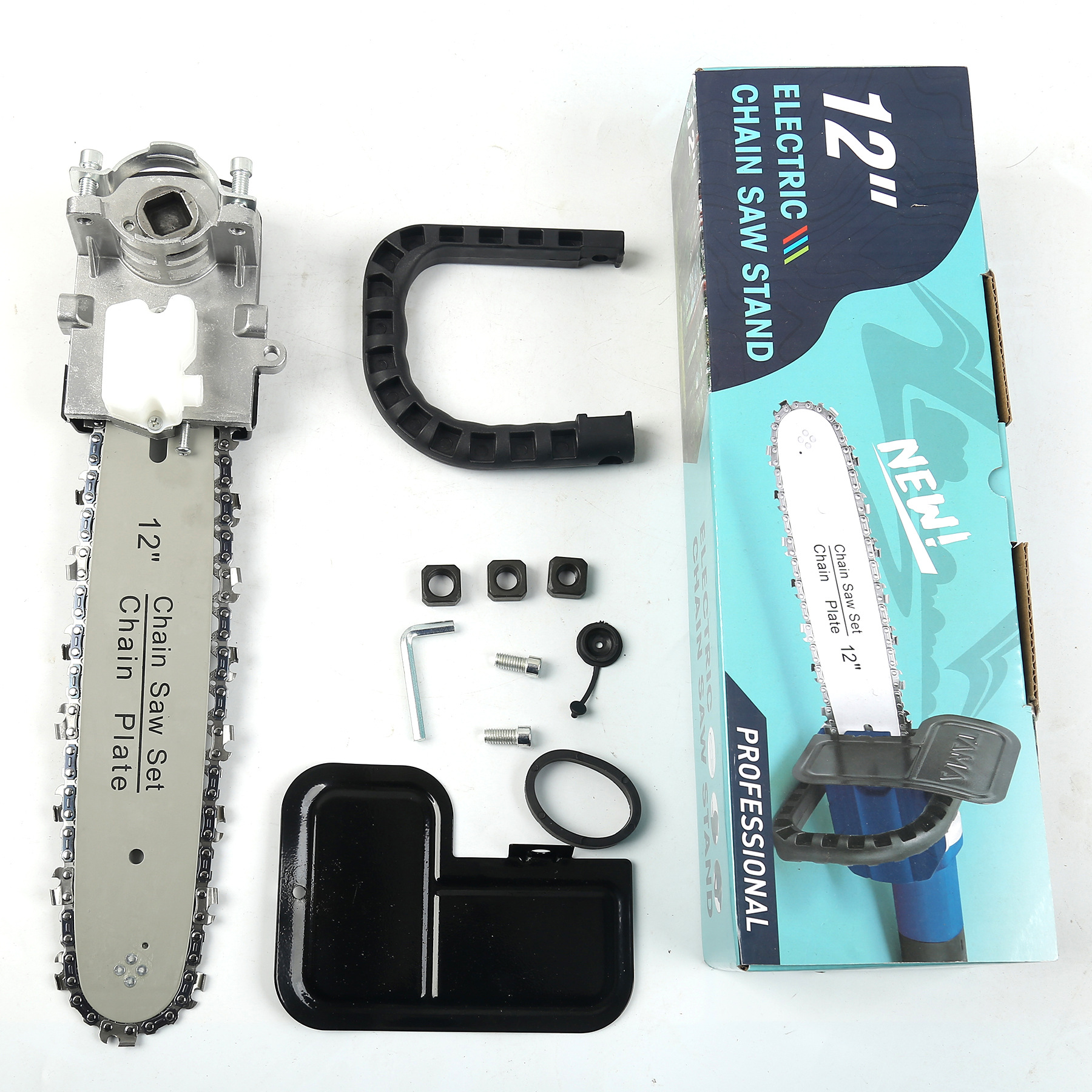 角磨机改装电链锯电锯伐木家用锯柴小型多功能手持切割木工伐木锯