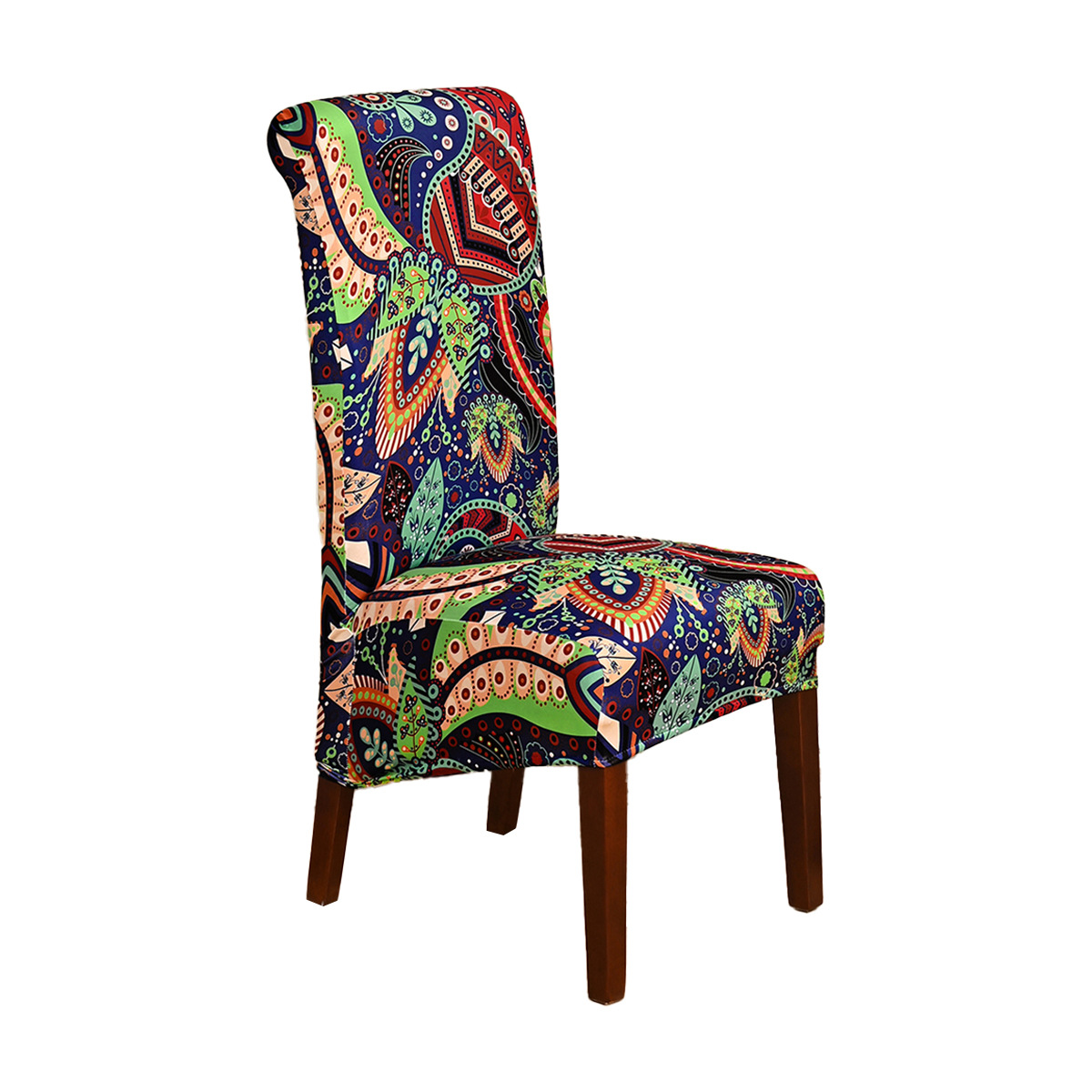 Amazon elástico transfronterizo impermeable caja de caju flor impresa cubierta de silla polvo de respaldo alto cubierta de silla universal TEMU