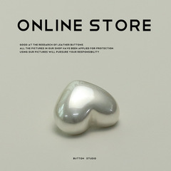 MOSN Love Pearl Button Xiaoxiang Socialite Style Knitted Cardigan Sweater Decorative Button Tweed Jacket Button