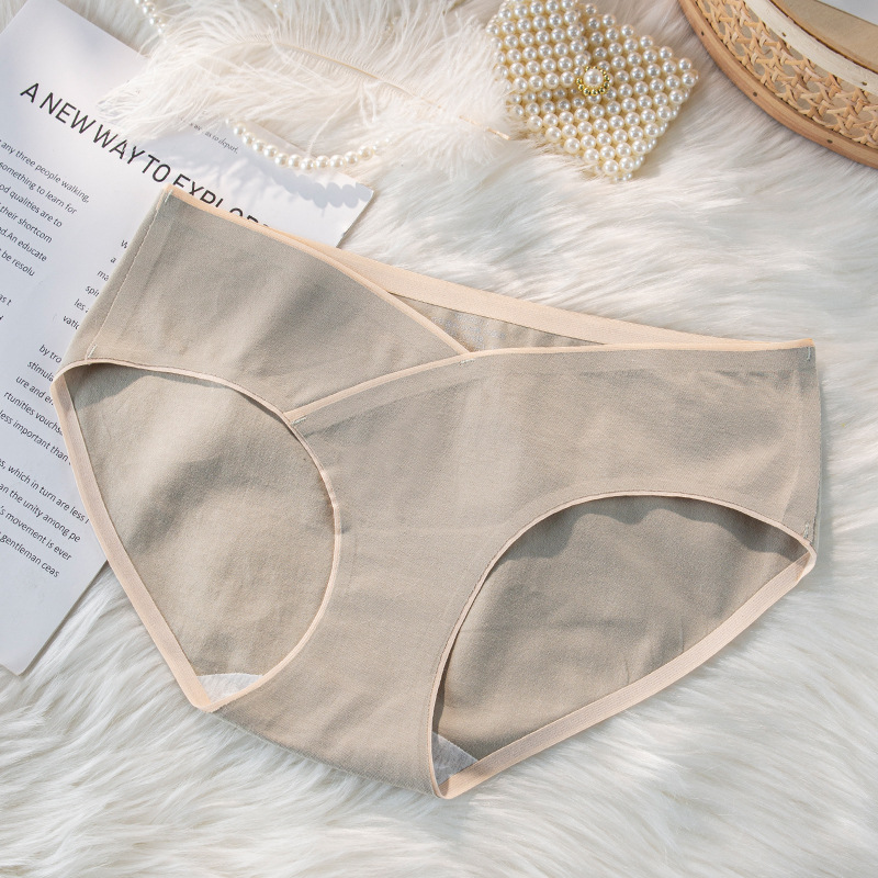 Ropa interior de las mujeres embarazadas algodón antibacteriano inferior entrepierna cintura baja vientre apoyo embarazo temprano, medio y tarde posparto ropa interior de algodón sin costuras mujeres embarazadas
