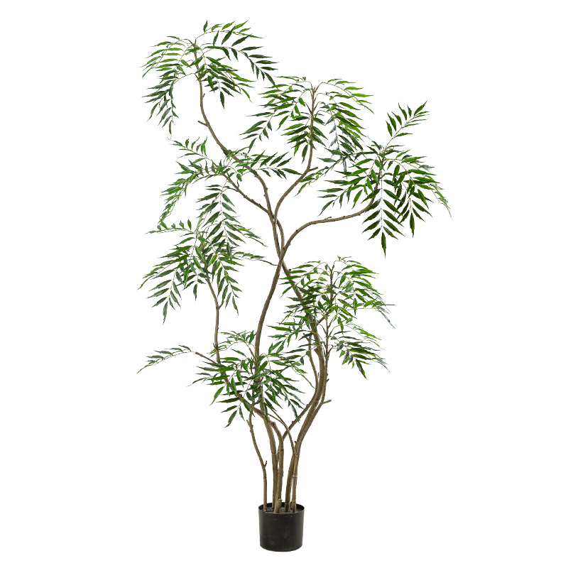 Planta verde de simulación a gran escala, planta en maceta, sala de estar interior, decoración de suelo de lujo ligero de alta gama, diez grandes contribuciones a las plantas biónicas de alta gama