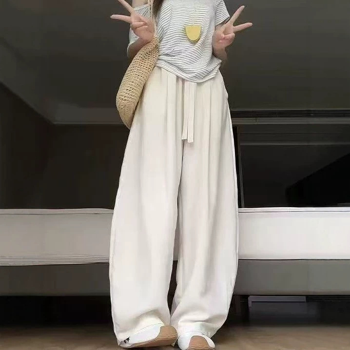 0523-16 Sorona Cotton Elastic Waist Deconstructed Wide-Leg Balloon Pants Highly Recommended