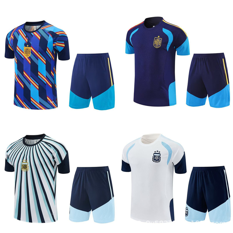 Short-Sleeved Football Training Uniform Set Portugal Argentina Spain England Adult Children's Clothing Adult Sportswear Short-Sleeved Football Training Uniform Set Portugal Argentina Spain England Adult Children's Clothing Adult Sportswear