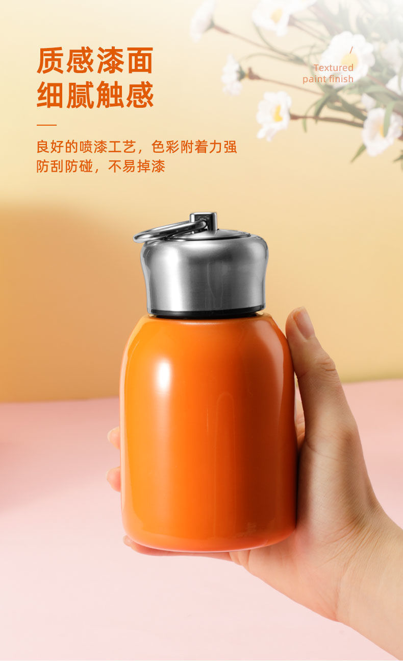Mini termo de acero inoxidable 304, simple y compacto, taza de bolsillo para estudiantes, taza de agua para regalo de empresa, venta al por mayor