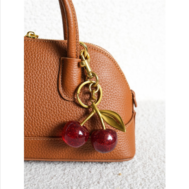 Cute Style Cute Cherry Artificial Crystal Alloy Women's Keychain
