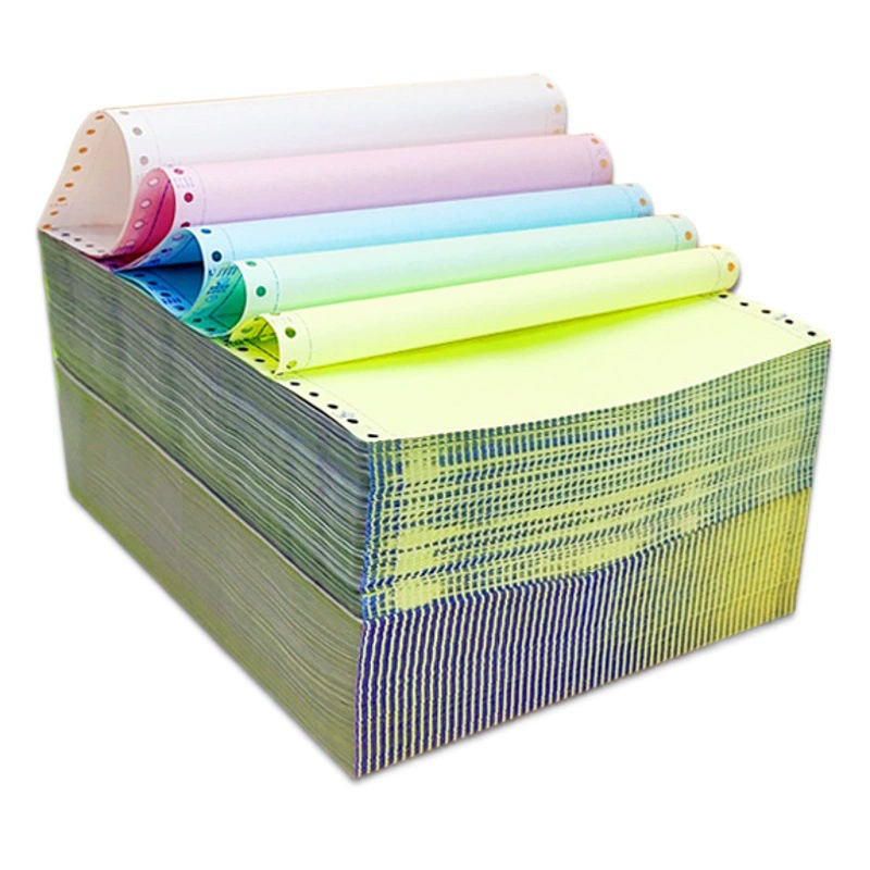 Бумага для компьютерной печати игольчатого типа Тройная второго класса, четыре-пять, двусторонний список ваучеров, отправка квитанции о доставке, машинная бумага