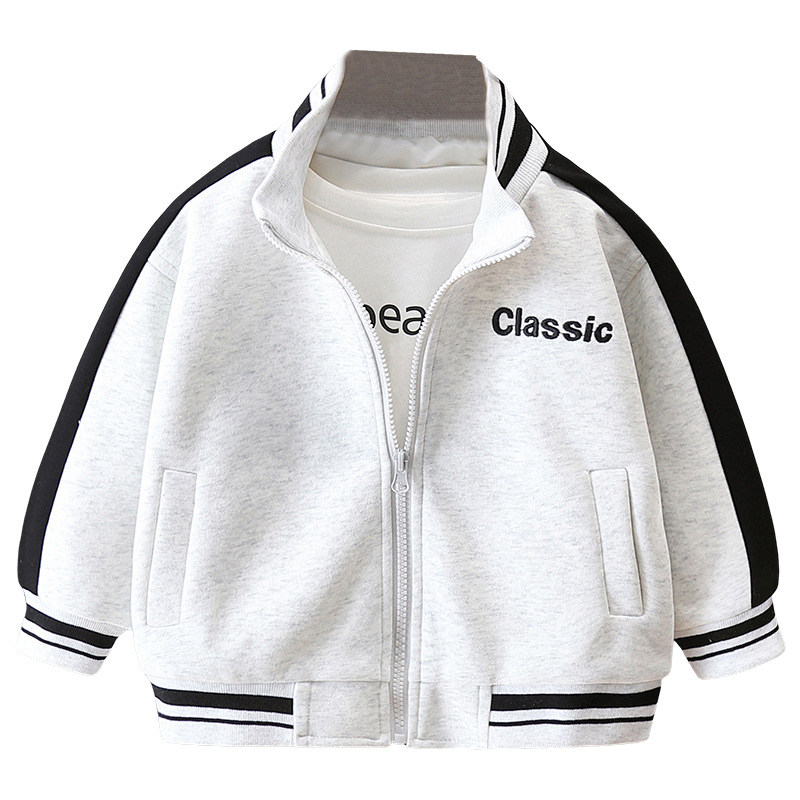 7624 uniformes de béisbol para niños, primavera y otoño, chaqueta de moda con cuello alto, chaqueta coreana de primavera para niños, nueva primavera 2025