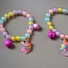 通儿童手链女公主玻璃串珠可爱女童宝宝手环学生首饰手镯饰品