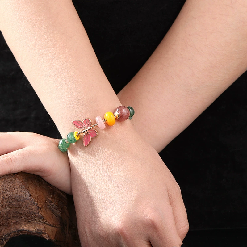 Crystal bracelet wax agate