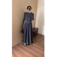 2025超火减龄套装裙子休闲时尚气质针织毛衣半身长裙两件套女初秋