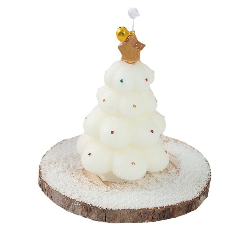 クリスマスのお土産クリスマスツリーの形の幾何学的なアロマキャンドルcandleクリスマスの雰囲気装飾品卸売り|undefined