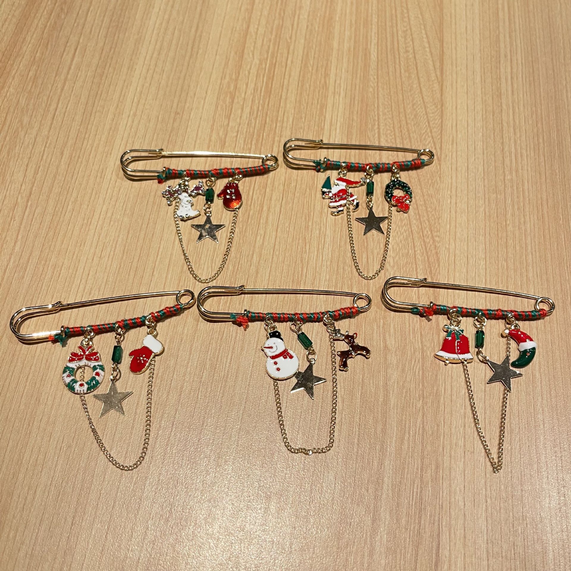 Cute Style Cute Pin Santa Claus Star Elk Alloy Enamel Unisex Brooches