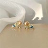Fashionable small design earrings from pearl, internet celebrity, 2022 collection