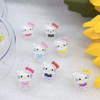 Креативный мультфильм Hello Kitty пластиковые серьги не так легко аллергические студенты нежные сладкие милые маленькие свежие смоляные серьги