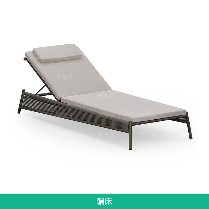 Sofá de exterior para patio, jardín, ocio, silla de ratán, muebles para villa, impermeable, con protección solar, juego de sofás de ratán y teca. image 10