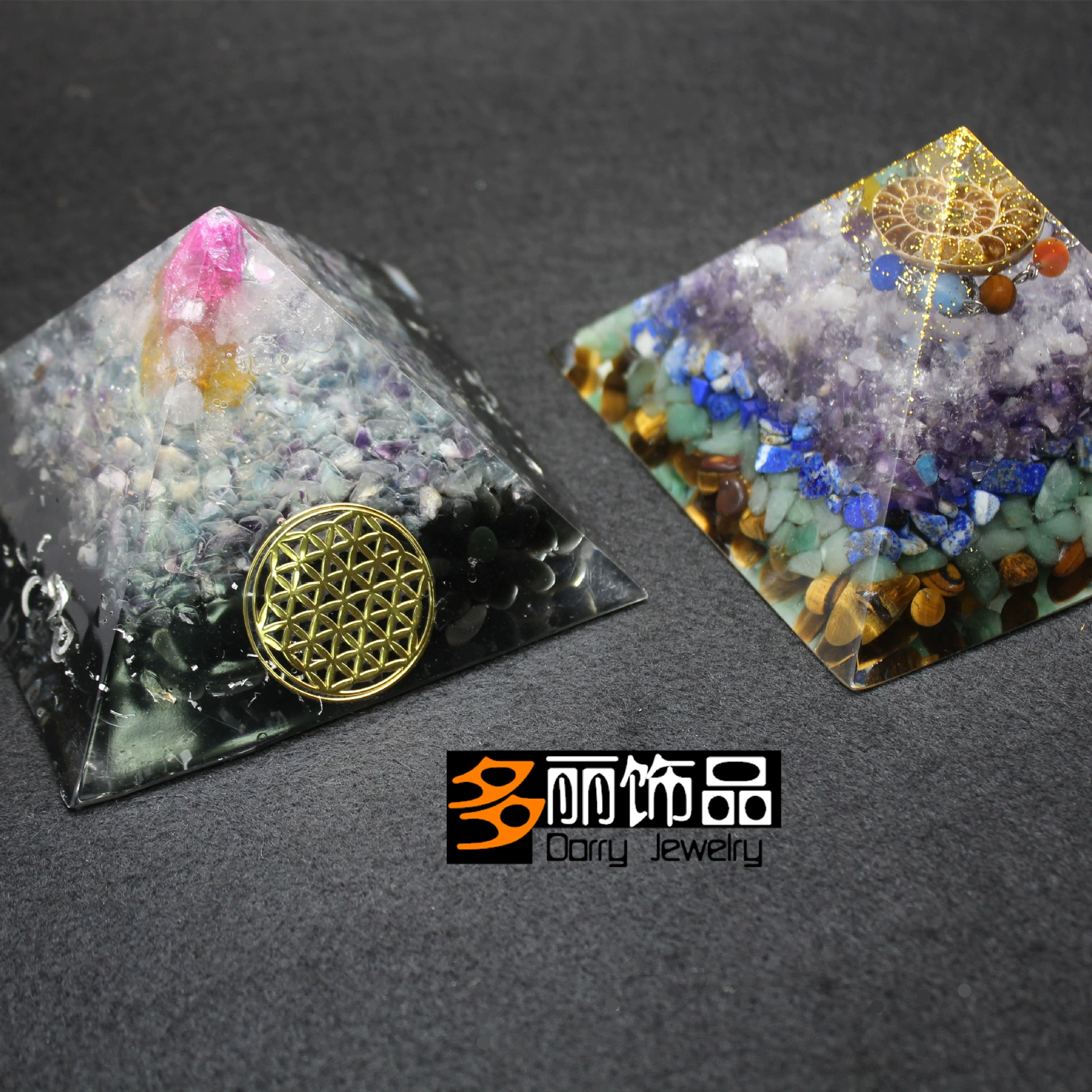 Кросс-бордер смоля jewelry wholesale 6 cm кристаллический шар пирамиды для гостиной орнамент кристаллический дробленный гель изделия