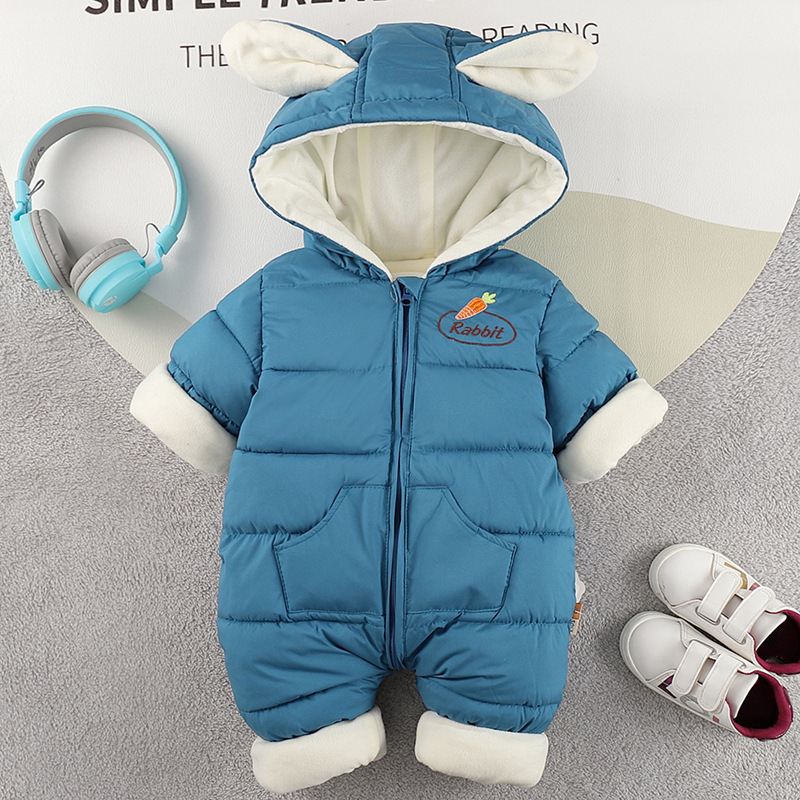 Bebé mameluco de una pieza Outwear otoño e invierno Bebé abajo algodón mameluco recién nacido edredón forrado de lana engrosada saco de dormir