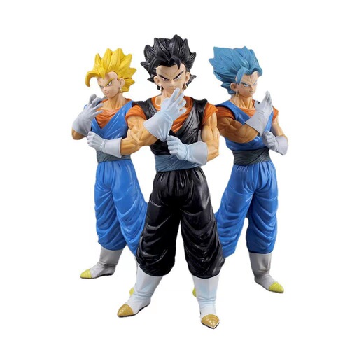 High-quality Dragon Ball Super figure display, blonde Vegeta blue-haired Goku Z, domestic computer case figure model