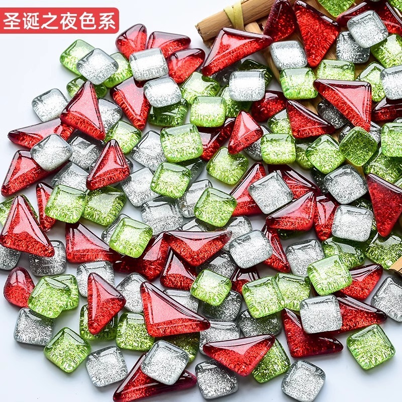200 グラム diy マルチグリッターモザイクコレクションクリスタルフリーストーンガラス子供の手作り材料粒子|undefined