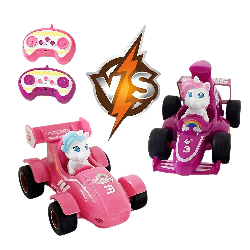Fórmula 1 transfronteriza de alta velocidad deriva unicornio controlado remoto coche de choque de dibujos animados luces coche de carreras todoterreno
