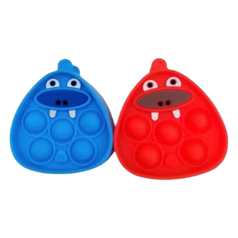 Mini prensa de Navidad burbuja música silicona rata asesino pionero 3D de dos colores llavero colgante pop juguete de los niños