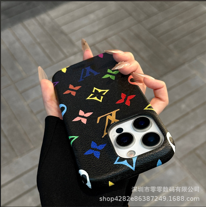 iPhone16Promax携帯電話ケース、トレンディなブランドApple 15/14、スタンド付き軽量高級レザーケース保護カバーに適しています。|undefined