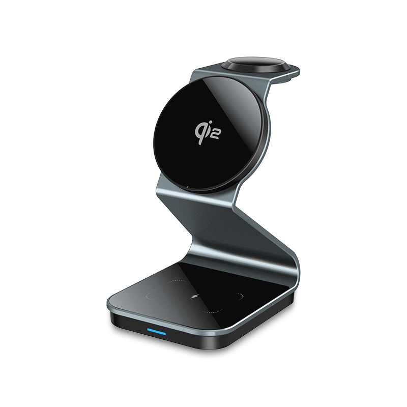 Qi2認証マグネットサックスリーインワンワイヤレス充電器に対応アップルの携帯電話の腕時計であるマグセーフの金属製スタンド|undefined