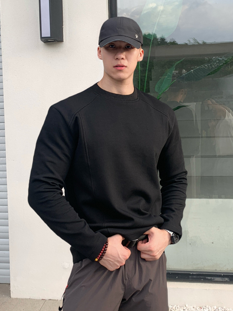 Vintage Deconstructed Patchwork Long Sleeve T-shirt For Men_voghion.com