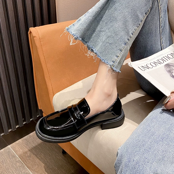 398-2 Pacific patent leather increased 5cm soft leather soft bottom