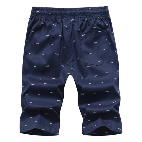 Summer Men's Beach Shorts Loose-Fitting Cotton Five-Finger Sporty Mid-Thigh Trendy