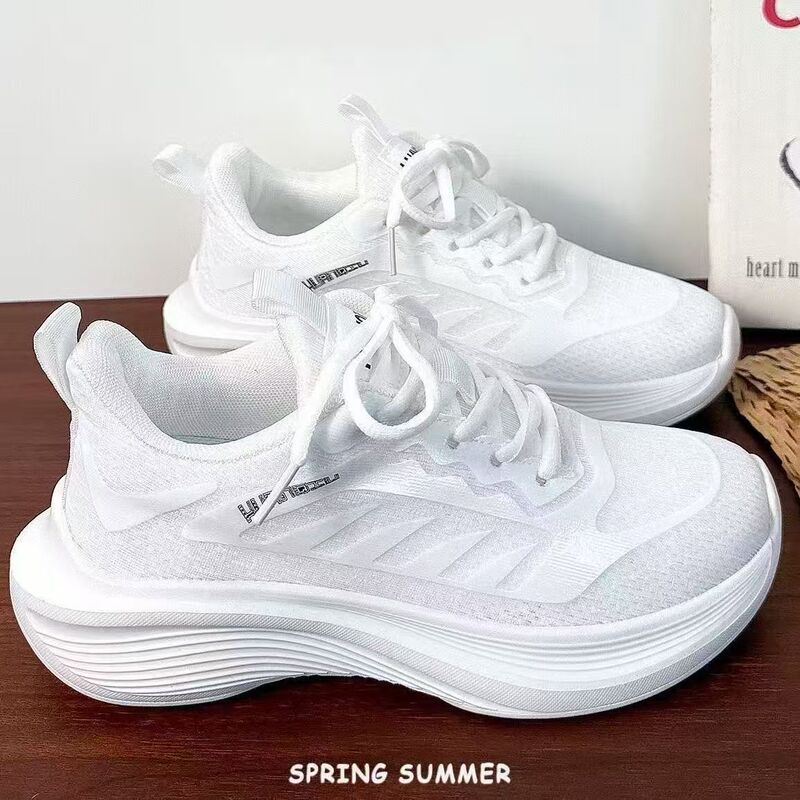 Women's shoes for spring and autumn, new lightweight, stylish, versatile, high-appearance white sneakers, casual running shoes for students, with non-slip soft soles Women's shoes for spring and autumn, new lightweight, stylish, versatile, high-appearance white sneakers, casual running shoes for students, with non-slip soft soles