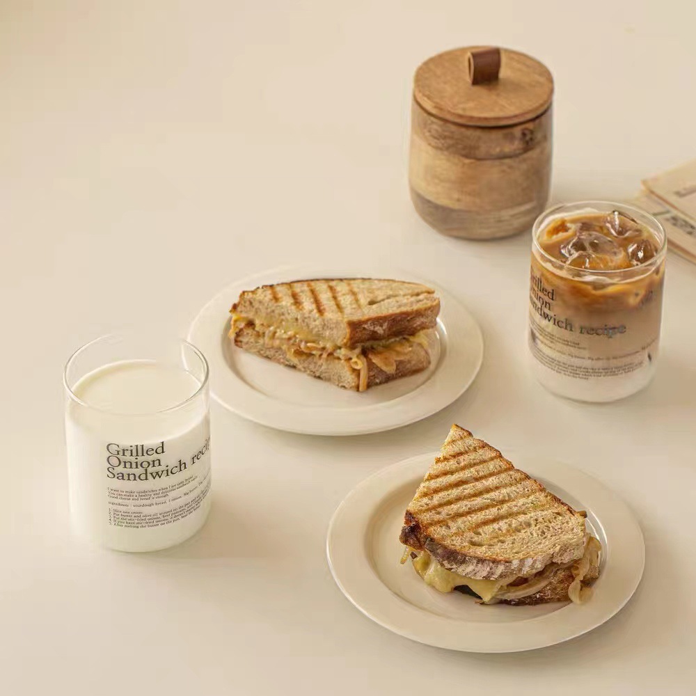 Minimalistisches, hochwertiges Kaffeeglas im englischen Stil aus Borosilikatglas, hitzebeständig, für Frühstücksmilch und Saft_voghion.com