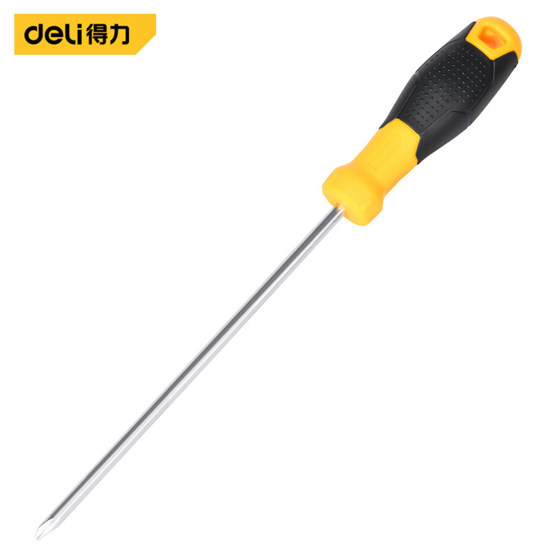 得力工具DL636200鱼雷柄十字螺丝批PH2x200mmSUP11十字家用多功能