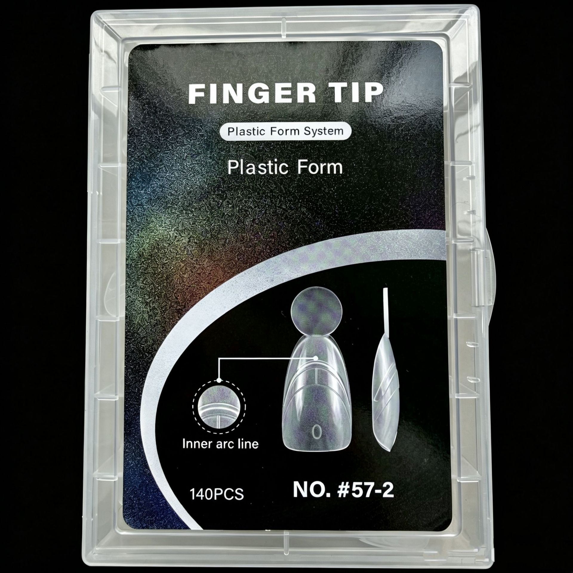 New Slim Oval Nail Mold for Manicure, Sandwich-Style Extension Nail Mold, Paper-Free Transparent Crystal Nail Mold