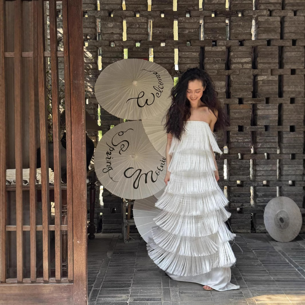 Aliexpress Super Fairy Elegant Strapless Dress for Adult Ceremony Banquet Elegant Dress High-End White Evening Dress