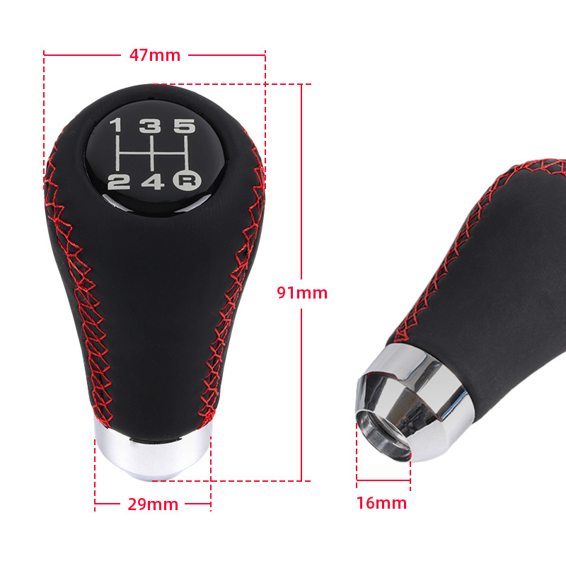 Suitable for car modification universal 5 6-speed gear head leather wave stick head gear handle head shift handball wholesale