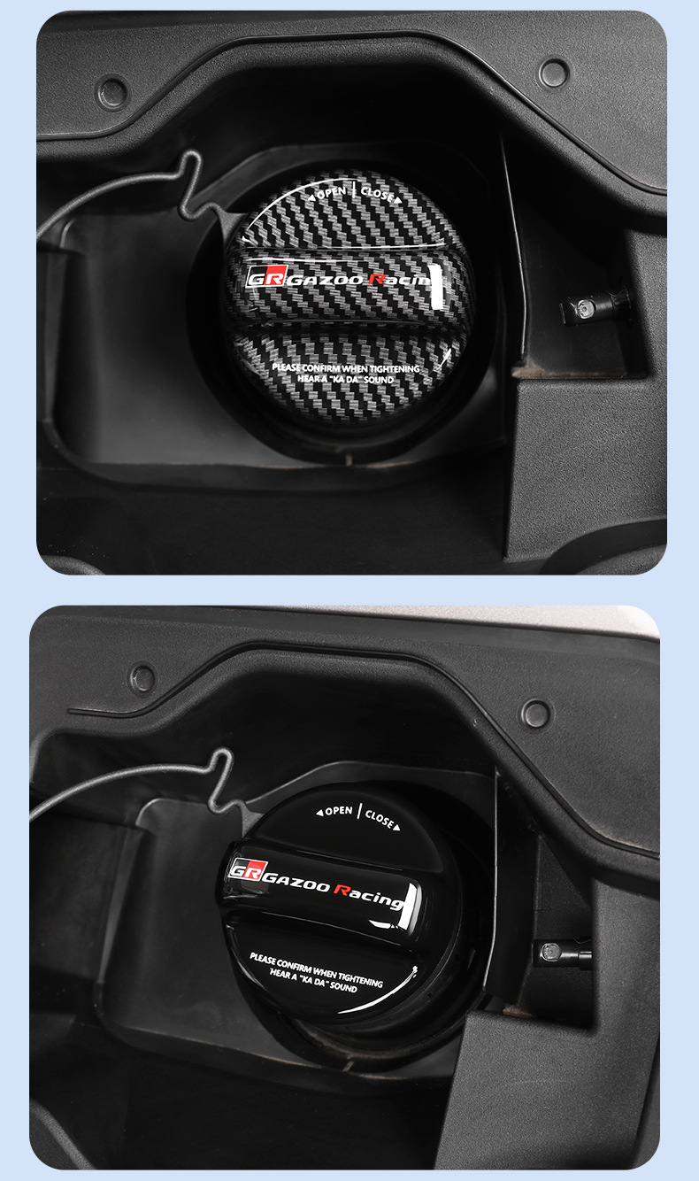 Suitable for all Toyota models RAV4, Camry, Prado, alloy throttle cover, GR carbon fiber pattern decorative protective cover