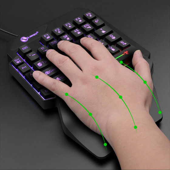 Li magnesium GK103S luminous game keyboard mechanical feel eat chicken throne one-handed keyboard mobile phone keyboard mouse converter