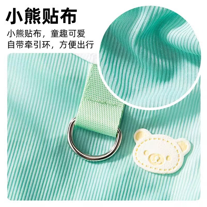 Primavera y verano delgada transpirable lindo oso caricatura coreana pequeño chaleco de perro Teddy gato ropa de mascotas