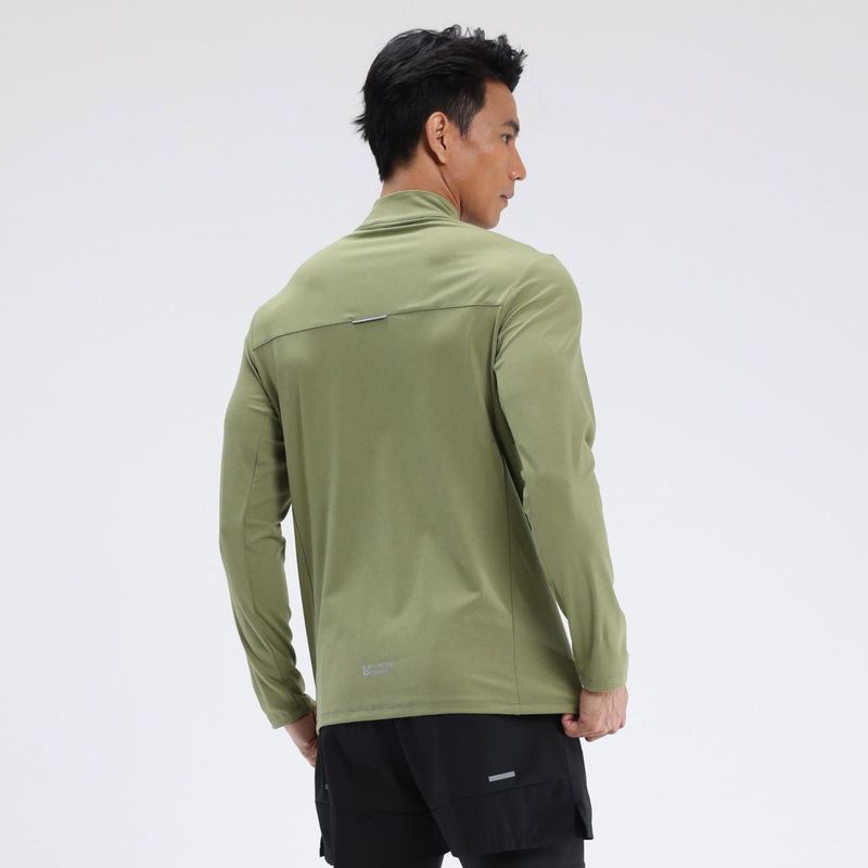 Dijia ランニング速乾性衣類メンズ Tシャツスウェットシャツ長袖アウトドアスポーツポロハーフジッパーフィットネスウェアテニスウェア男性用|undefined