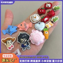 定制充棉织唛标涤纶缎面立体织标饱满卡通创意公仔标服装拉手挂件