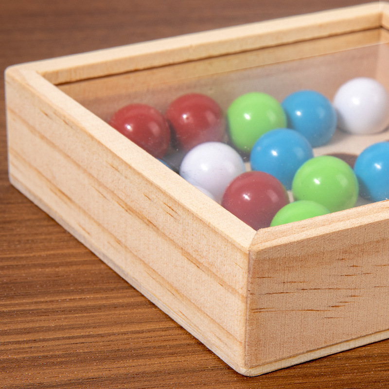 Niños ejercicios de puzzle palillos cuentas juego de rompecabezas madera entrenamiento de concentración 2 - en - 1 cuentas para disipar la diversión