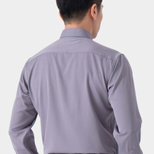 灰色弹力抗皱长袖衬衫四季穿FS2105商务休闲男装修身上衣衬衣寸衫