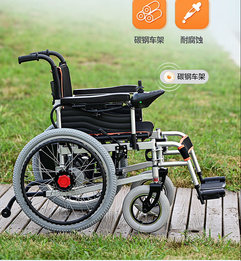 Export Low-Back Foldable Mobility Scooter for the Elderly, Intelligent Fully Automatic and Convenient Electric Wheelchair Scooter