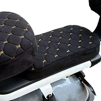 Fall/Winter Electric Vehicle Seat Cover | Electric car cushion - black-rear-seat-cover
