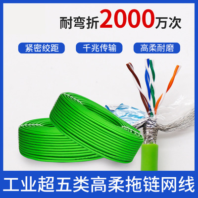 Гигабитный сетевой кабель Cat5e, витая пара Cat5A, двойной экранированный, промышленный широкополосный сетевой кабель оптом