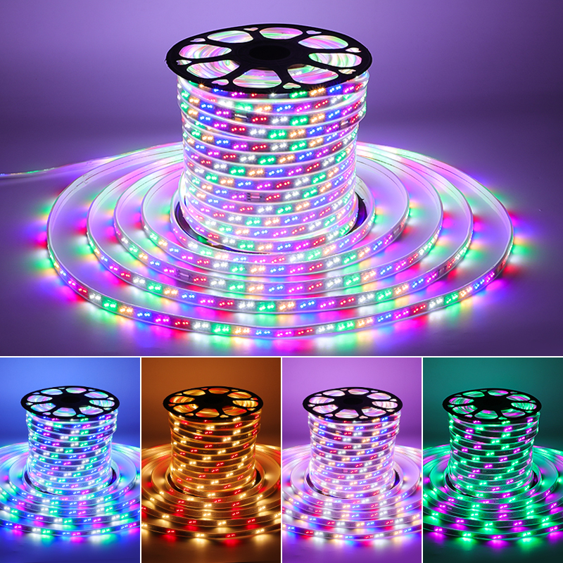 Colorido LED correa de lámpara de carreras al aire libre flash flujo de agua de cambio de color iluminación de Año Nuevo patio doble fila super brillante cabeza de puerta