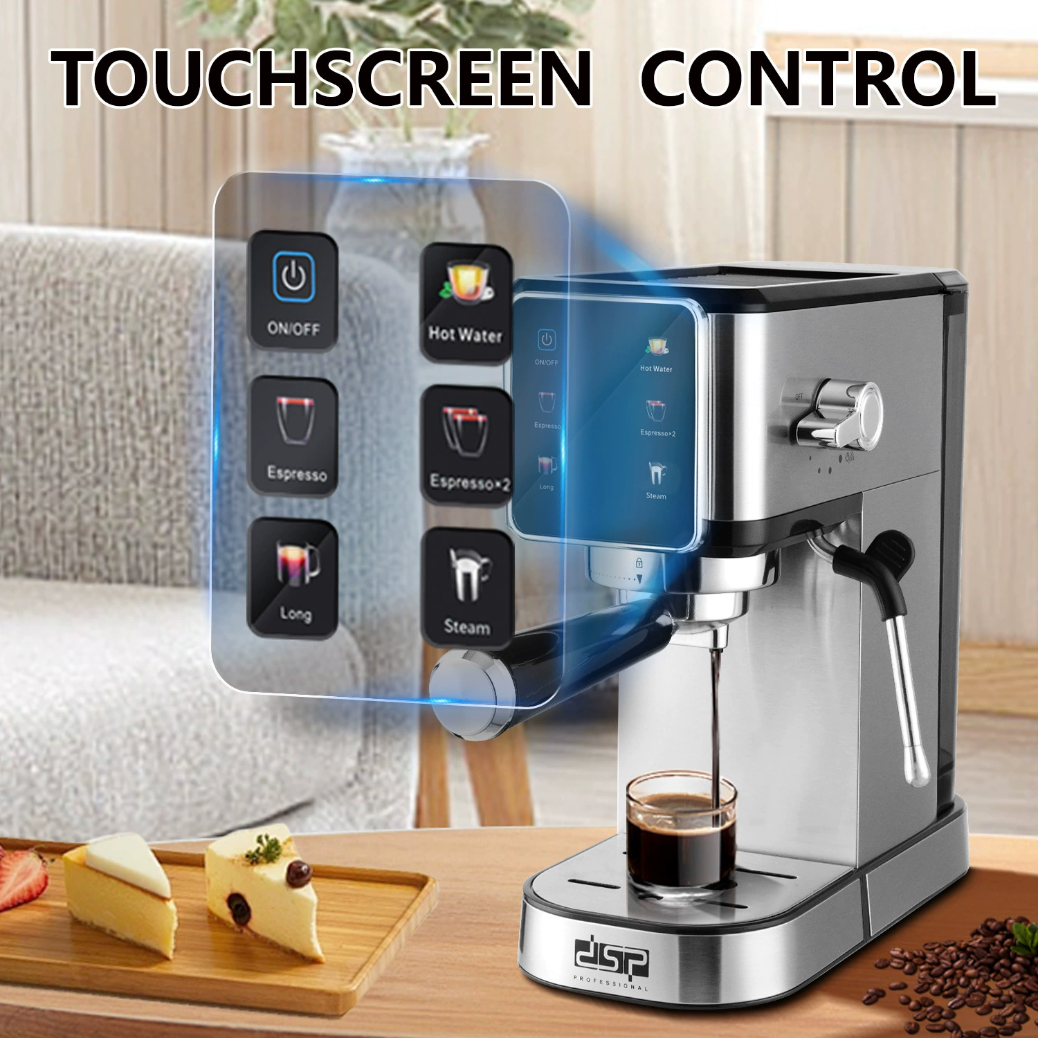 DSP/ Coffee machine, automatic conceptual coffee extract