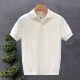 Summer new short sleeve sweater men's texture POLO shirt lapel V-neck slim business T-shirt foreign trade cross-border wholesale